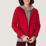 HAKRO Loftjacke Damen Farbe rot, mit Modell
